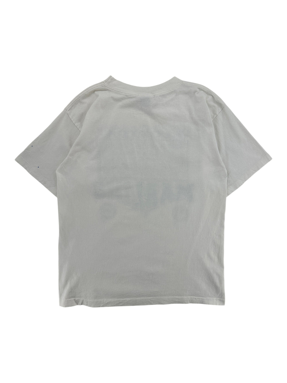 Exile Vintage 1990s Florida Marlins grey cotton t-shirt, back view of a vintage short sleeve crew neck shirt.