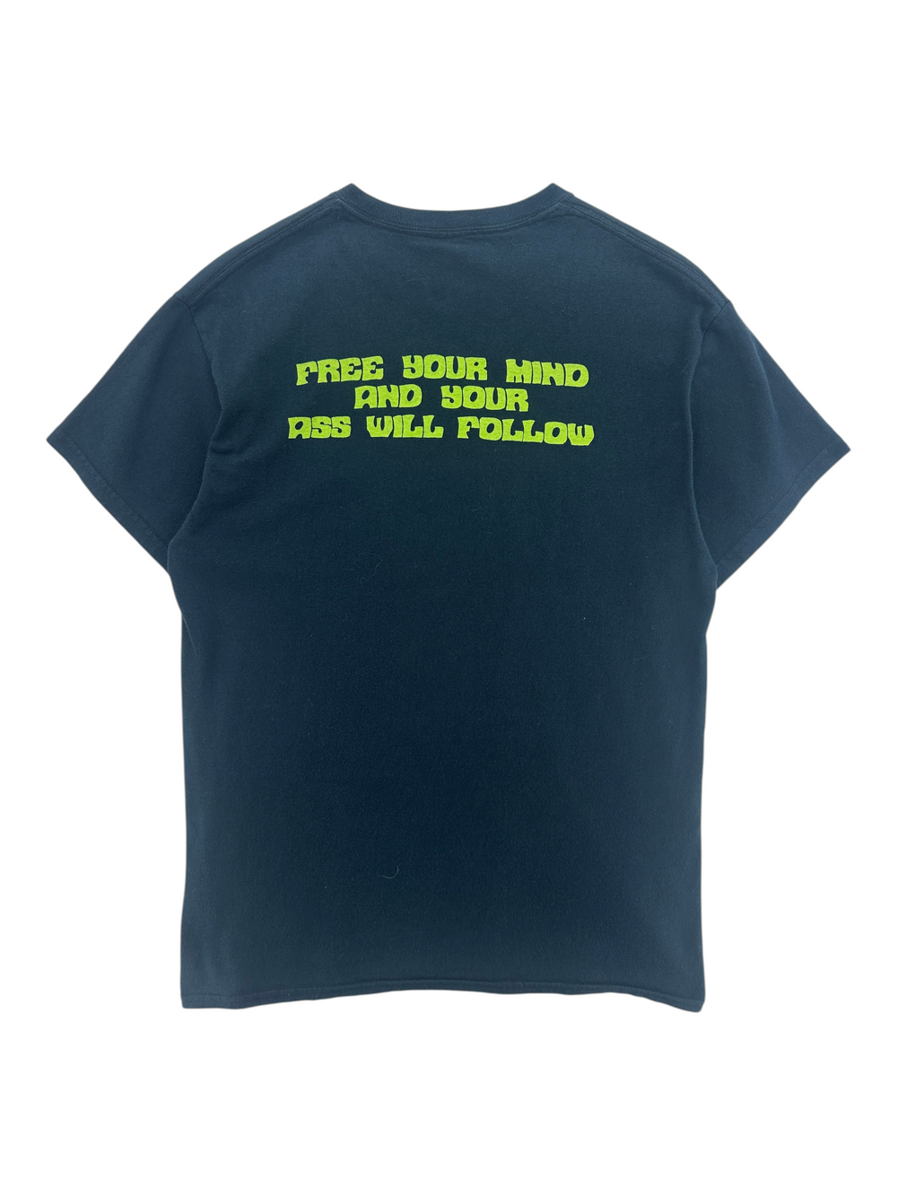 Exile Vintage black 2000s Funkadelic T-shirt with green Free Your Mind And Your Ass Will Follow back graphic print