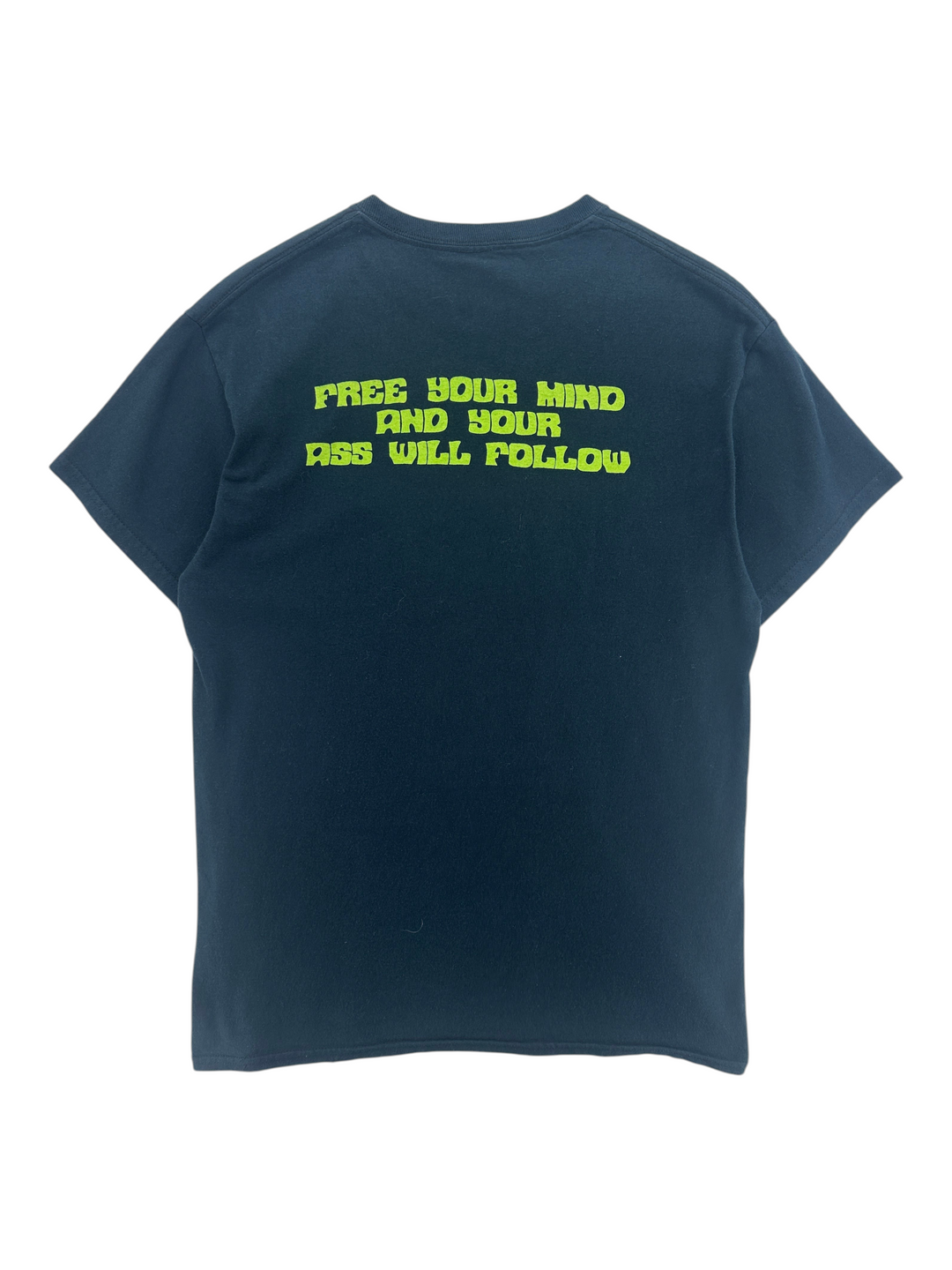 Exile Vintage black 2000s Funkadelic T-shirt with green Free Your Mind And Your Ass Will Follow back graphic print