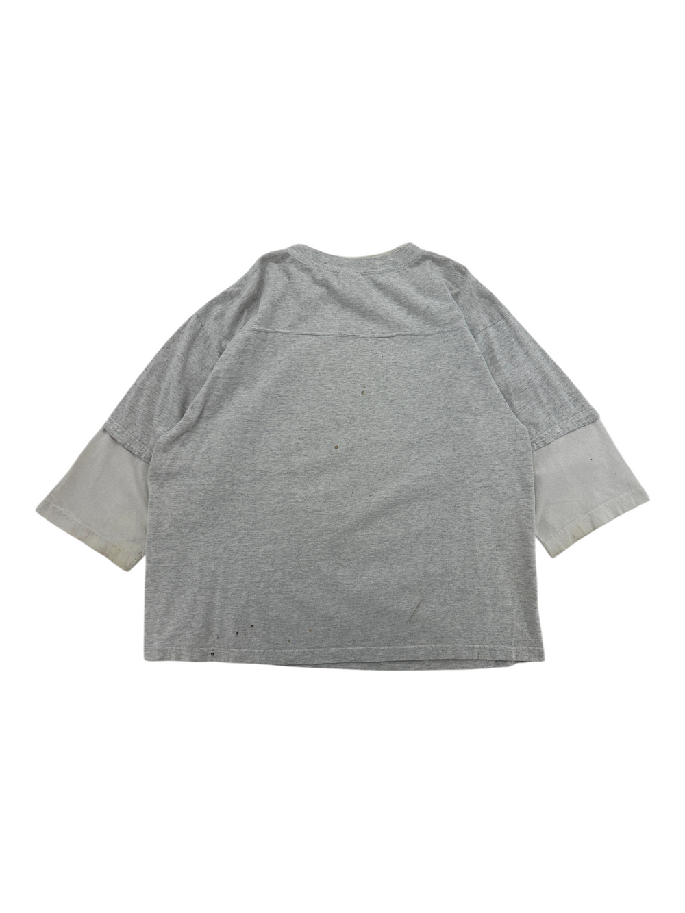 Exile Vintage grey 1990s Looney Tunes Dolphins graphic t-shirt, back view showing layered sleeve detail