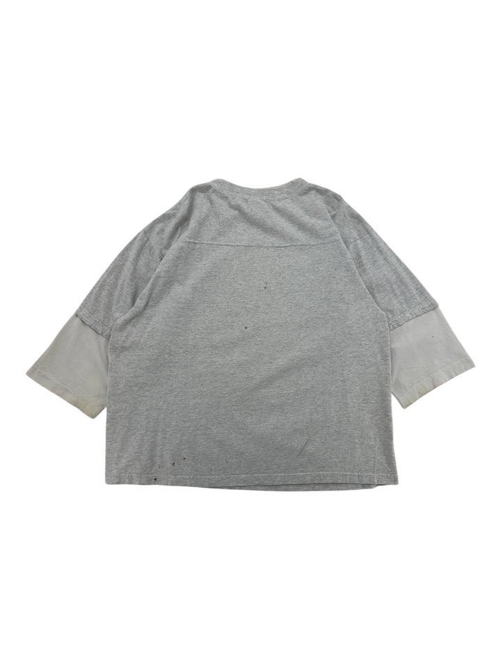 Exile Vintage grey 1990s Looney Tunes Dolphins graphic t-shirt, back view showing layered sleeve detail