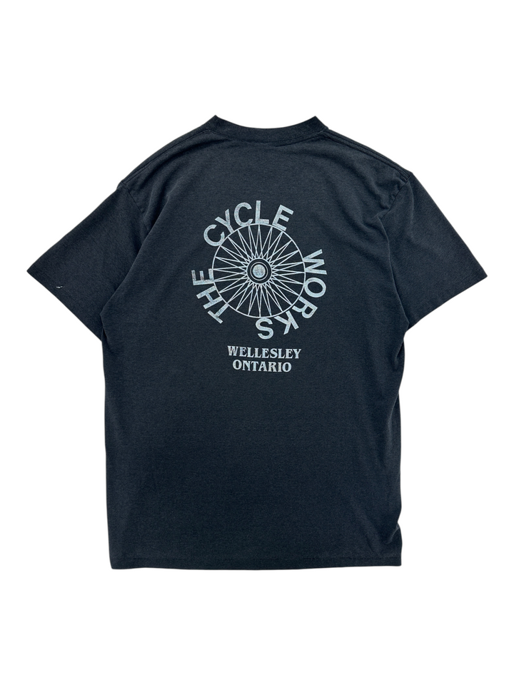 Exile Vintage 1990s Harley Davidson The Cycle Works black graphic t-shirt with back print
