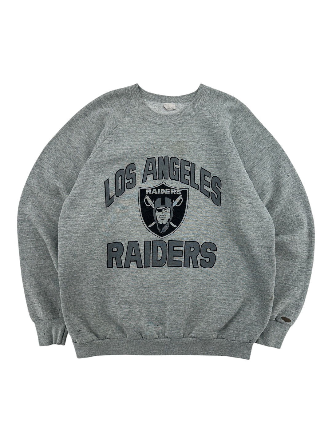 Exile Vintage 1990s Los Angeles Raiders grey crewneck sweatshirt with vintage team logo graphic