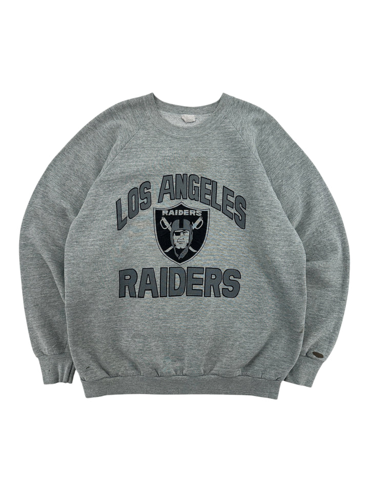 Exile Vintage 1990s Los Angeles Raiders grey crewneck sweatshirt with vintage team logo graphic