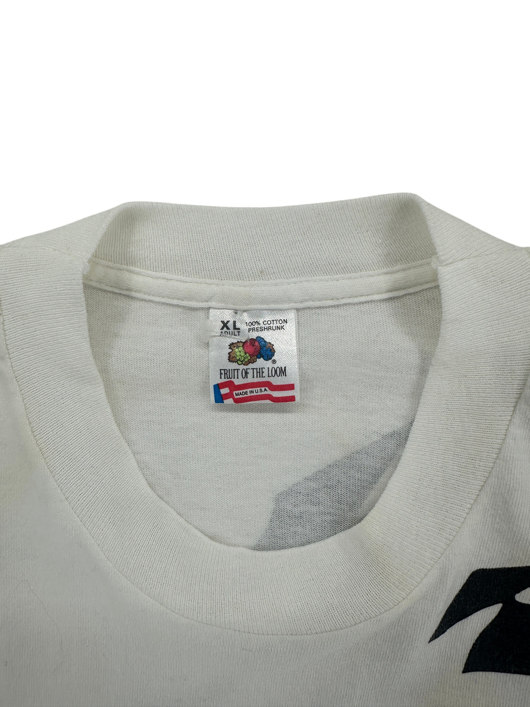 Exile Vintage white 1994 Marlboro racing t-shirt collar with Fruit of the Loom XL tag