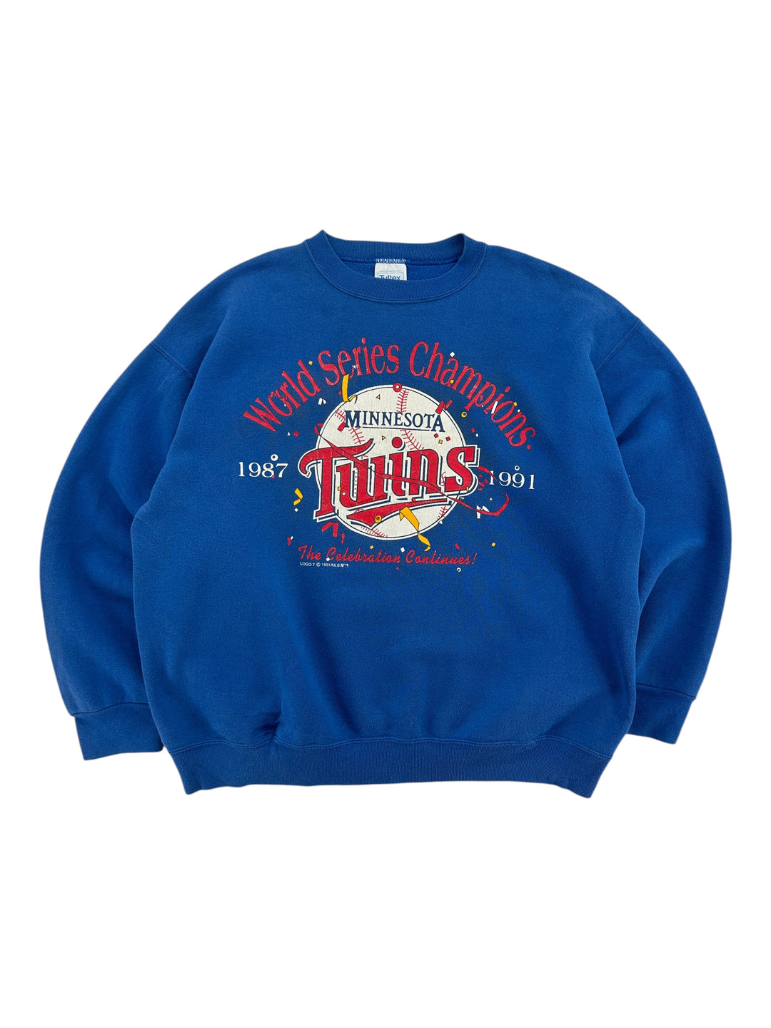 Exile Vintage 1990s blue Minnesota Twins World Series Champions crewneck sweatshirt with graphic print