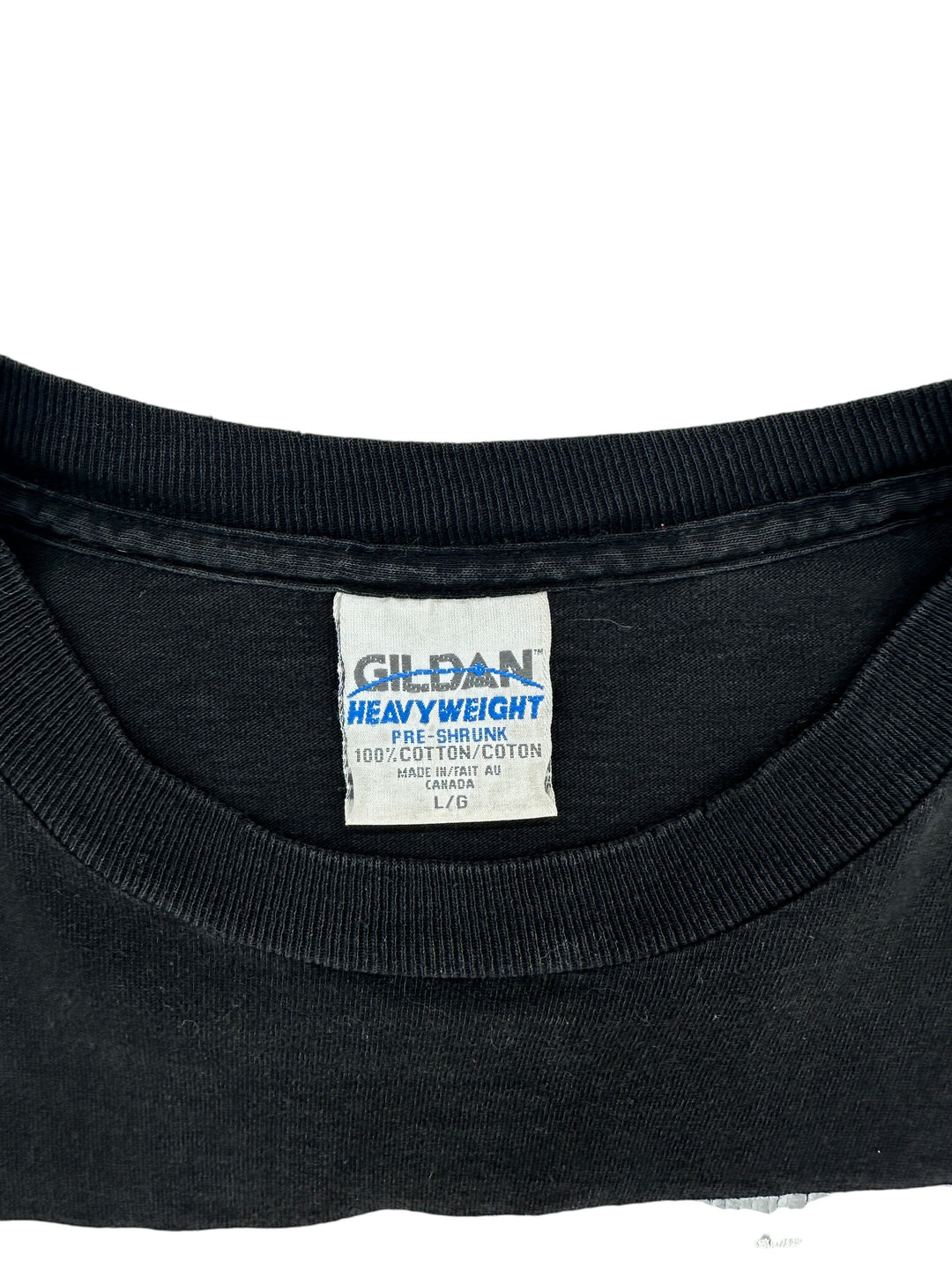 Exile Vintage Molson Ex sports promo t-shirt featuring a black Gildan Heavyweight cotton neck label in size large