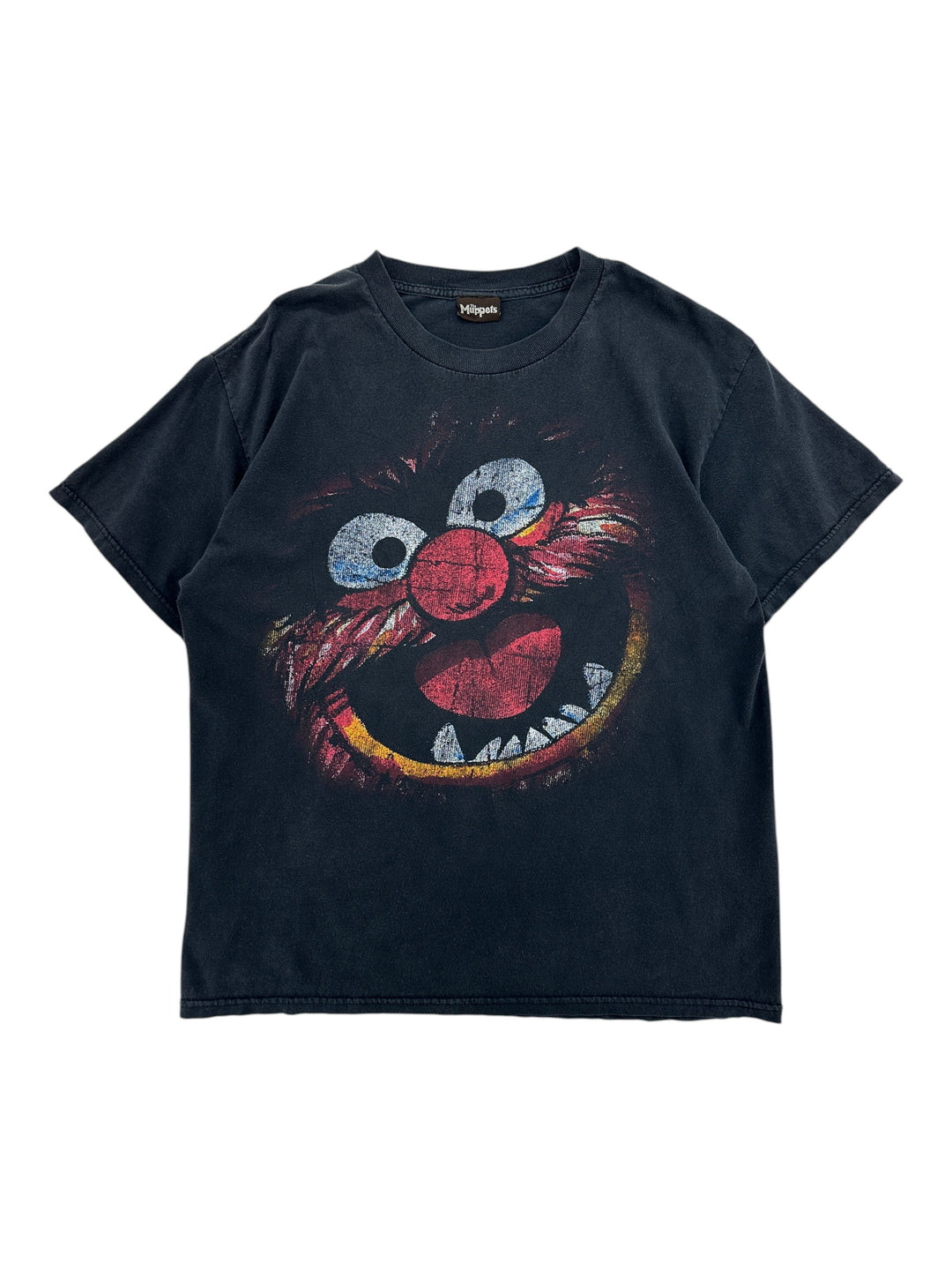 Exile Vintage black Muppets Animal graphic t-shirt with a distressed character face print in size XL