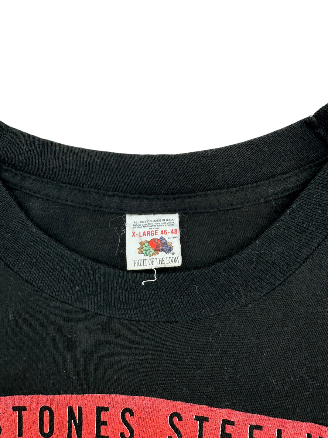 Exile Vintage black 1989 Rolling Stones tour t-shirt with original Fruit of the Loom XL neck tag