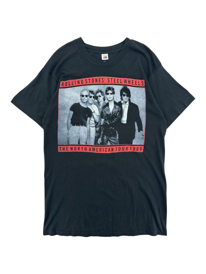 Exile Vintage black 1989 Rolling Stones Steel Wheels North American Tour graphic t-shirt in size XL