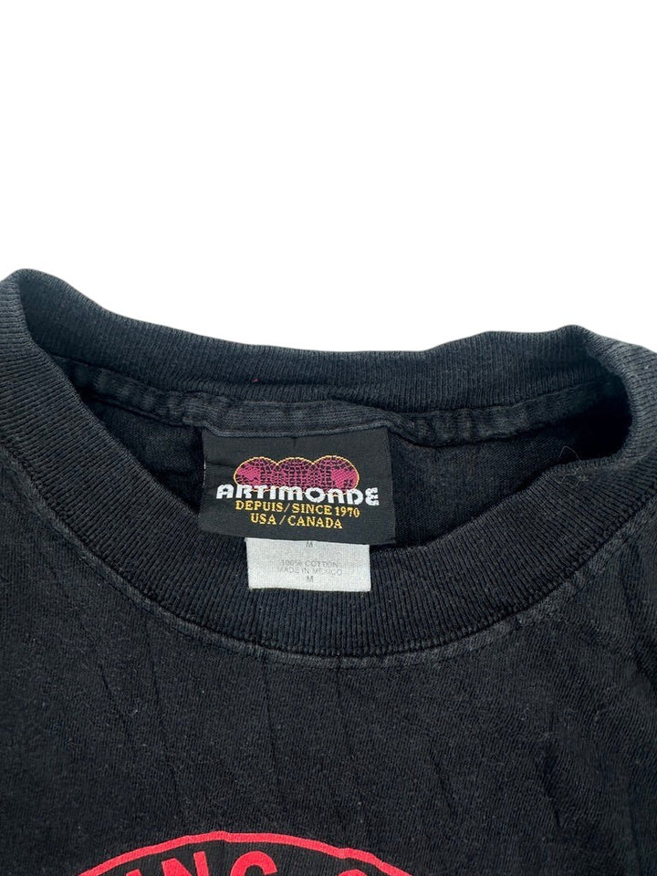 Exile Vintage black 2000s Rolling Stones t-shirt featuring an Artimonde tag and size M label