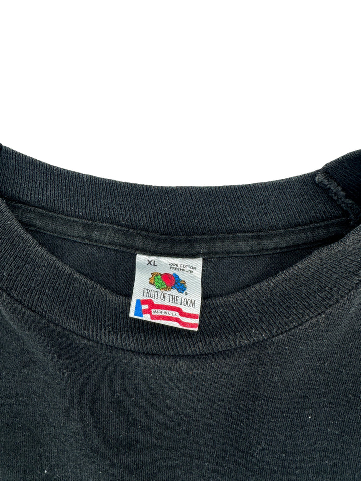 Exile Vintage black 1990s Spider Man 30th Anniversary t-shirt featuring a Fruit of the Loom XL neck label