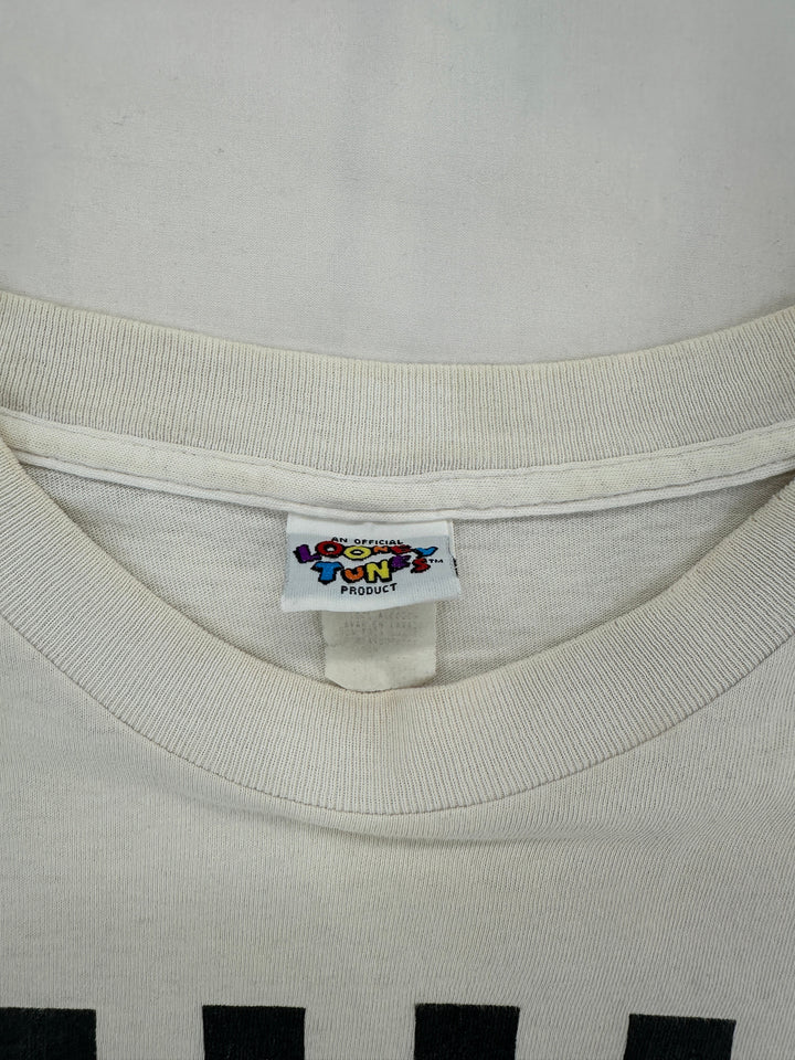 Exile Vintage white 1990s Tweety Bird gym t-shirt featuring a Looney Tunes neck label