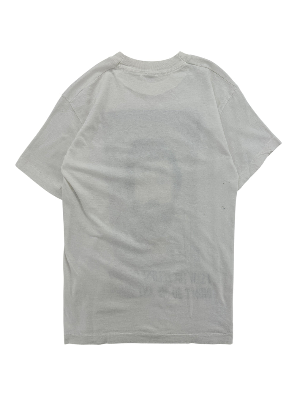Exile Vintage white 1999 I Saw The Eclipse graphic t-shirt, back view showing short sleeves and crew neck