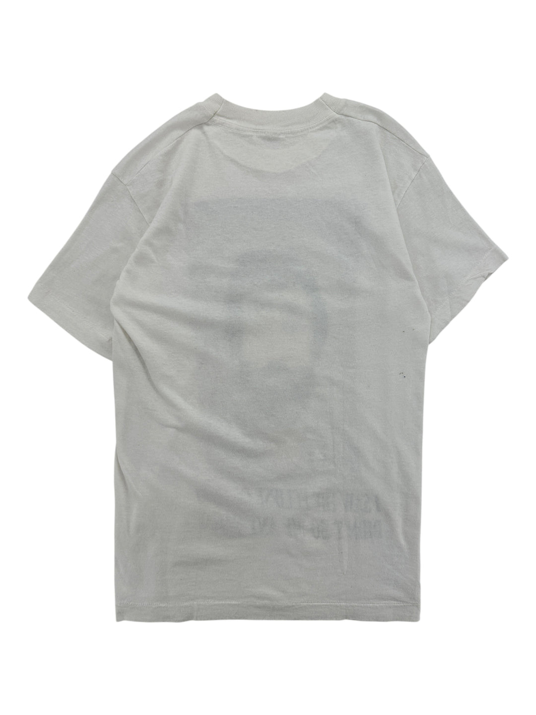 Exile Vintage white 1999 I Saw The Eclipse graphic t-shirt, back view showing short sleeves and crew neck