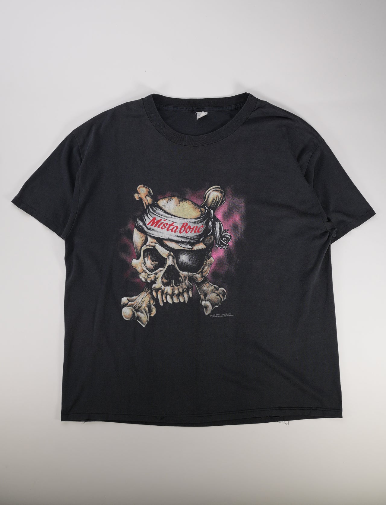 1990s - Great White Mista Bone Skull Graphic T-Shirt