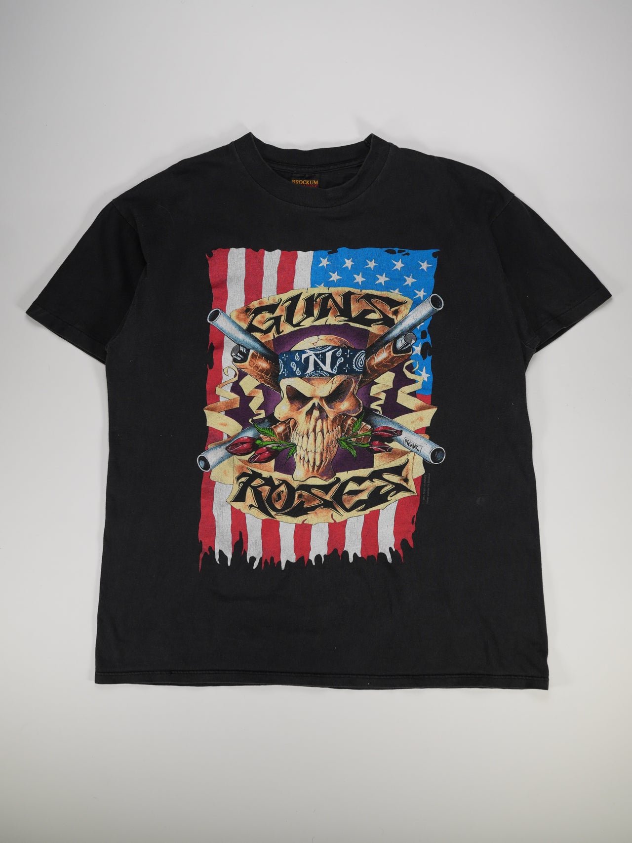 1990s - Guns N' Roses Use Your Illusion Tour T-Shirt / Skull Graphic / Brockum Tag