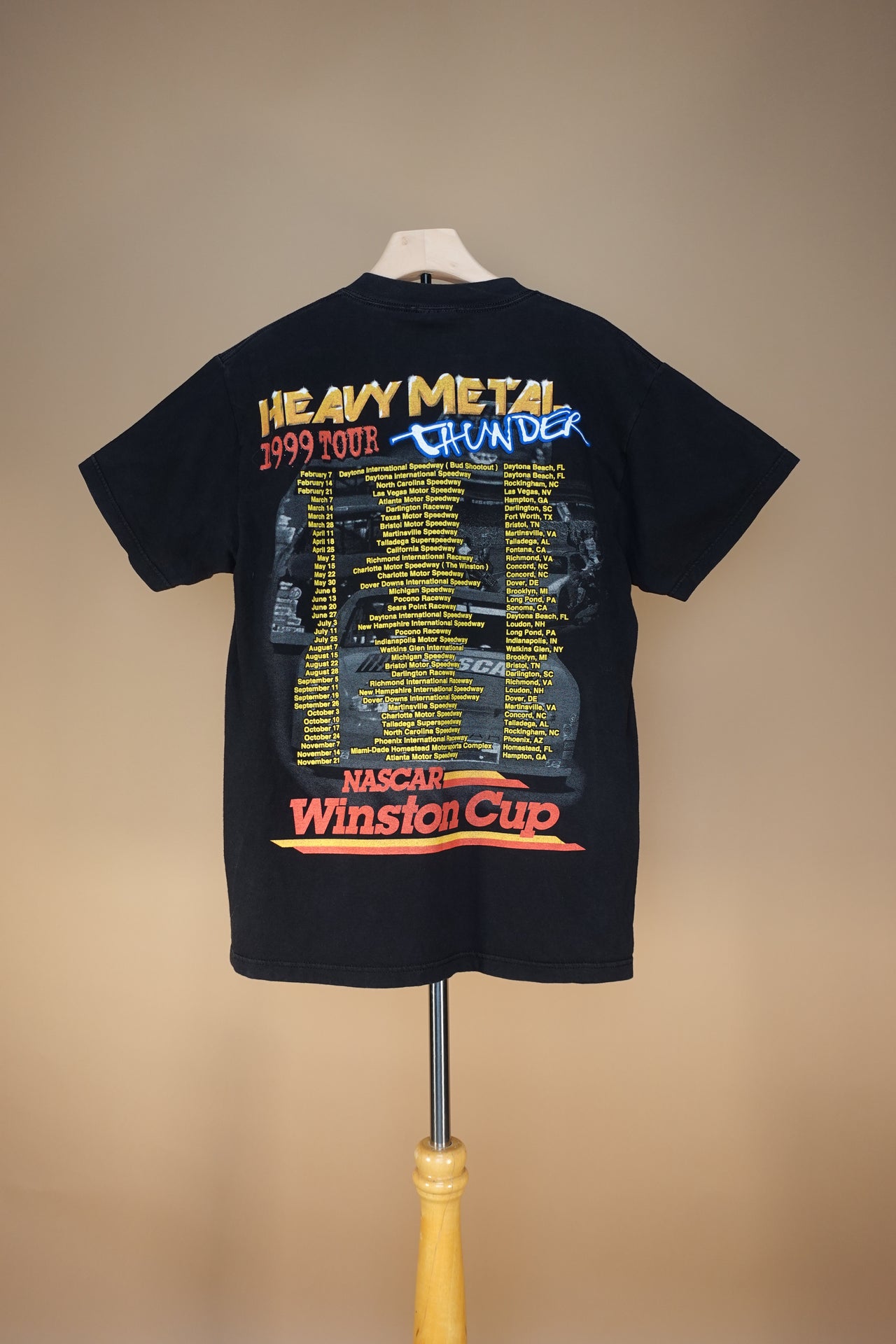 Vintage 1990s NASCAR Winston Cup / Graphic T-Shirt / Heavy Metal Thunder / Racing
