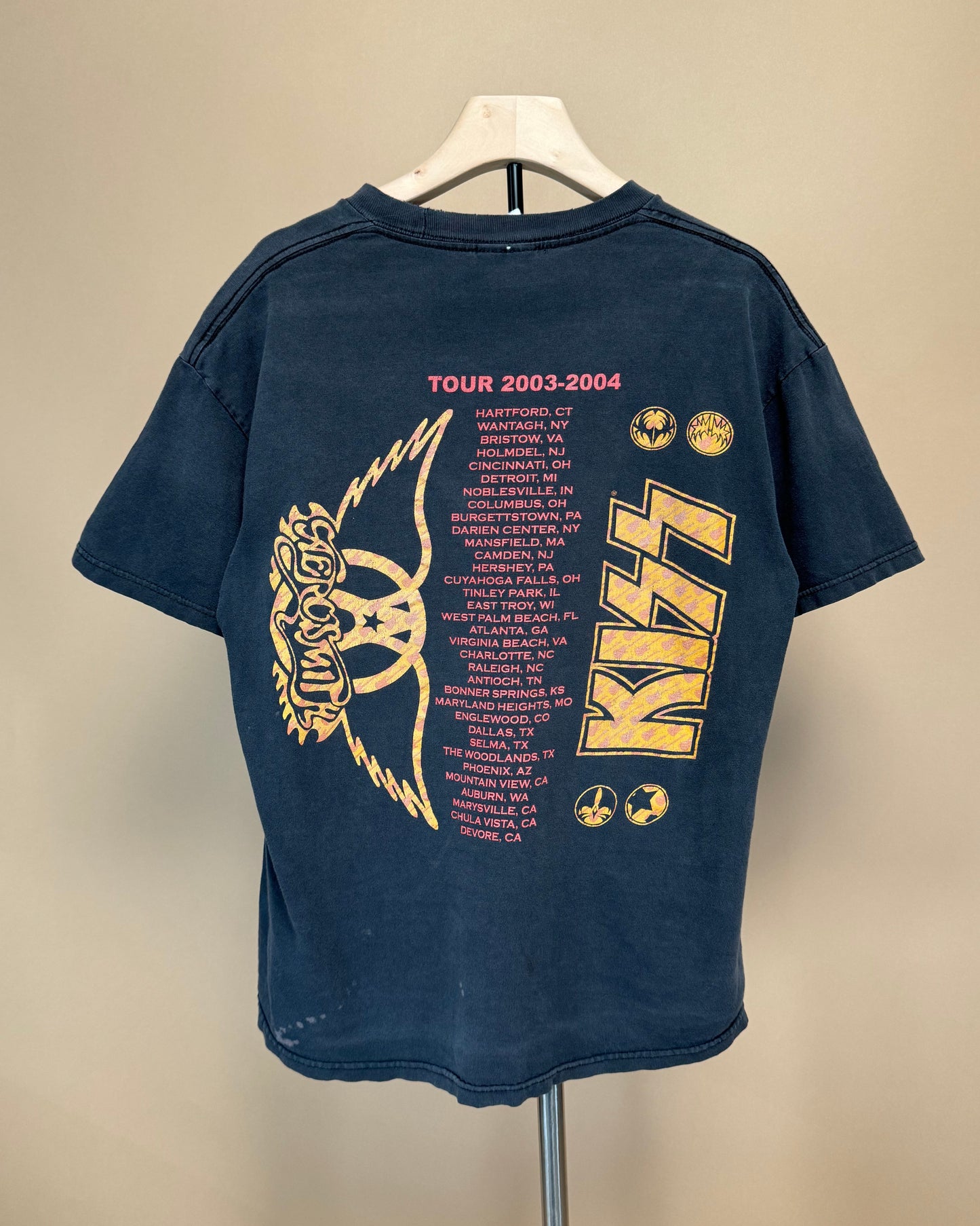 Vintage 2000s KISS Aerosmith Tour T-Shirt / Graphic / Relaxed Fit / Rock Band
