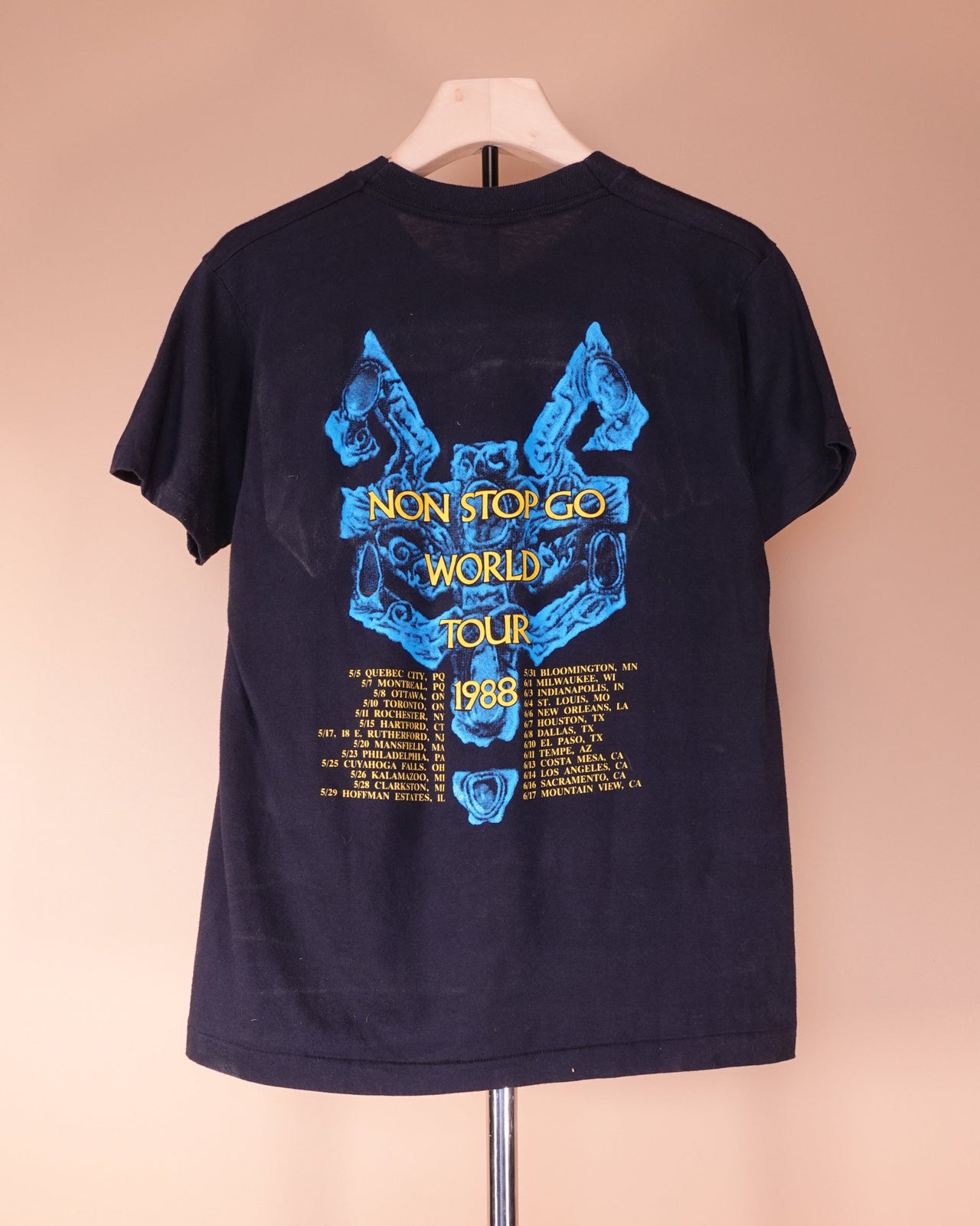 Vintage 1980s Robert Plant Non Stop Go Tour T-Shirt / Graphic Tee / Relaxed Fit / Rock Music
