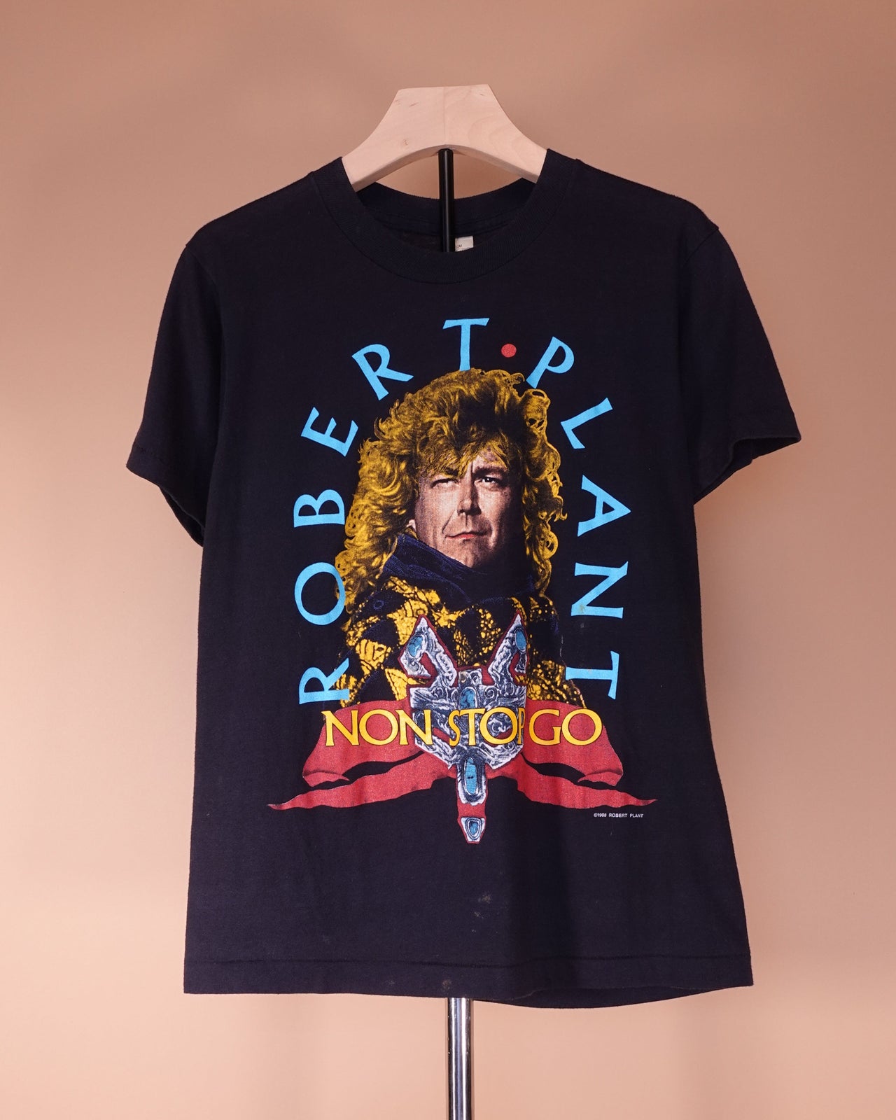 Vintage 1980s Robert Plant Non Stop Go Tour T-Shirt / Graphic Tee / Relaxed Fit / Rock Music