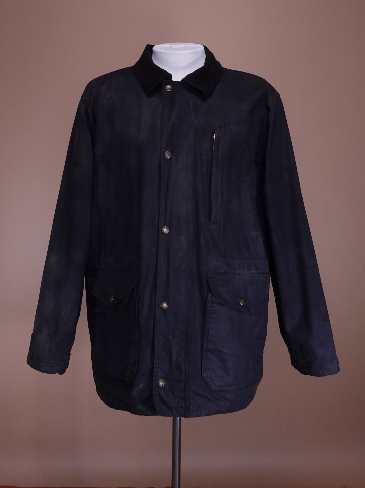 2000s - Genuine Filson Garment Black Waxed Canvas Jacket