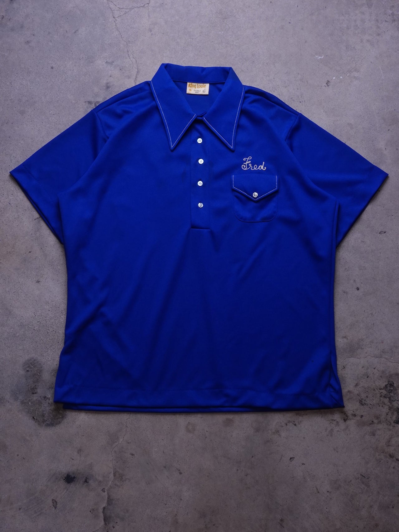1980s - King Louis "Fred" "Meir Oil" Short Sleeve Bowling Shirt