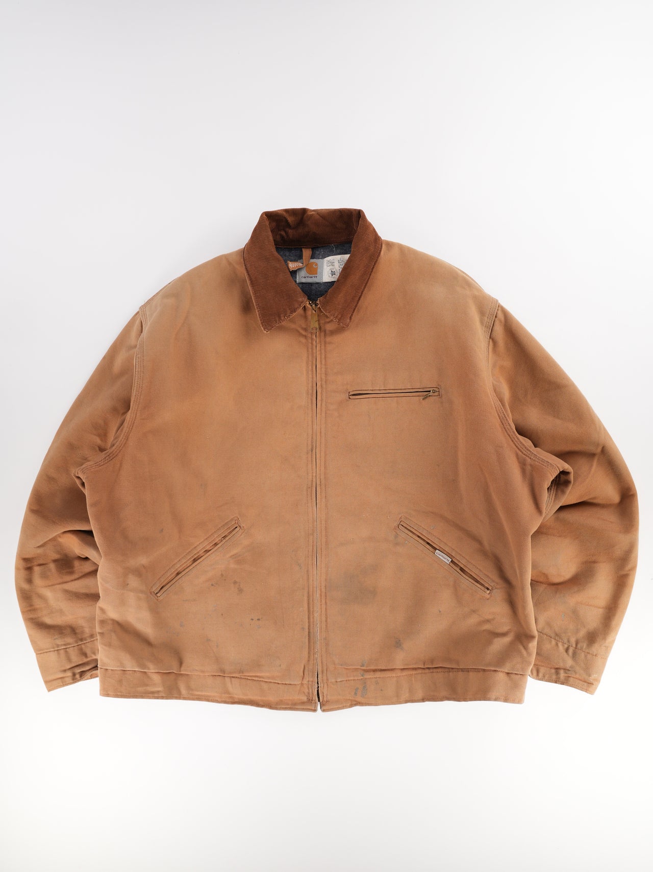 1990s - Carhartt Detroit Corduroy Collar Canvas Work Jacket