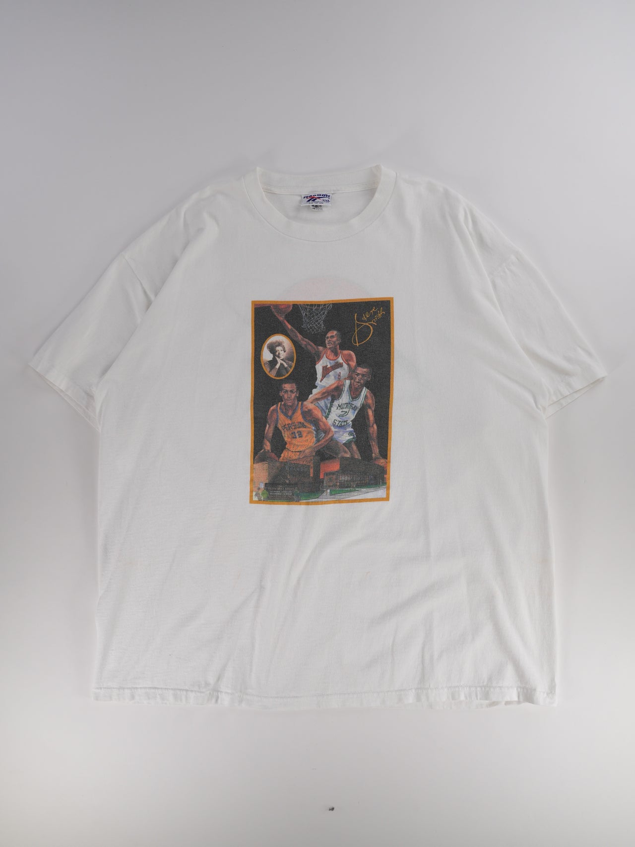 1990s - Reebok Basketball Graphic T-Shirt