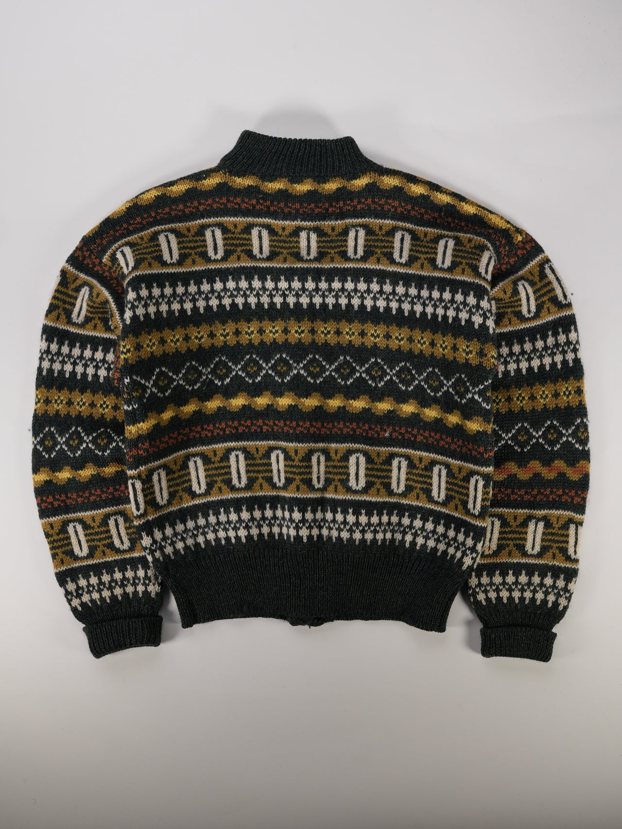 1960s - BEXO Danish Fair Isle Wool Cardigan Sweater