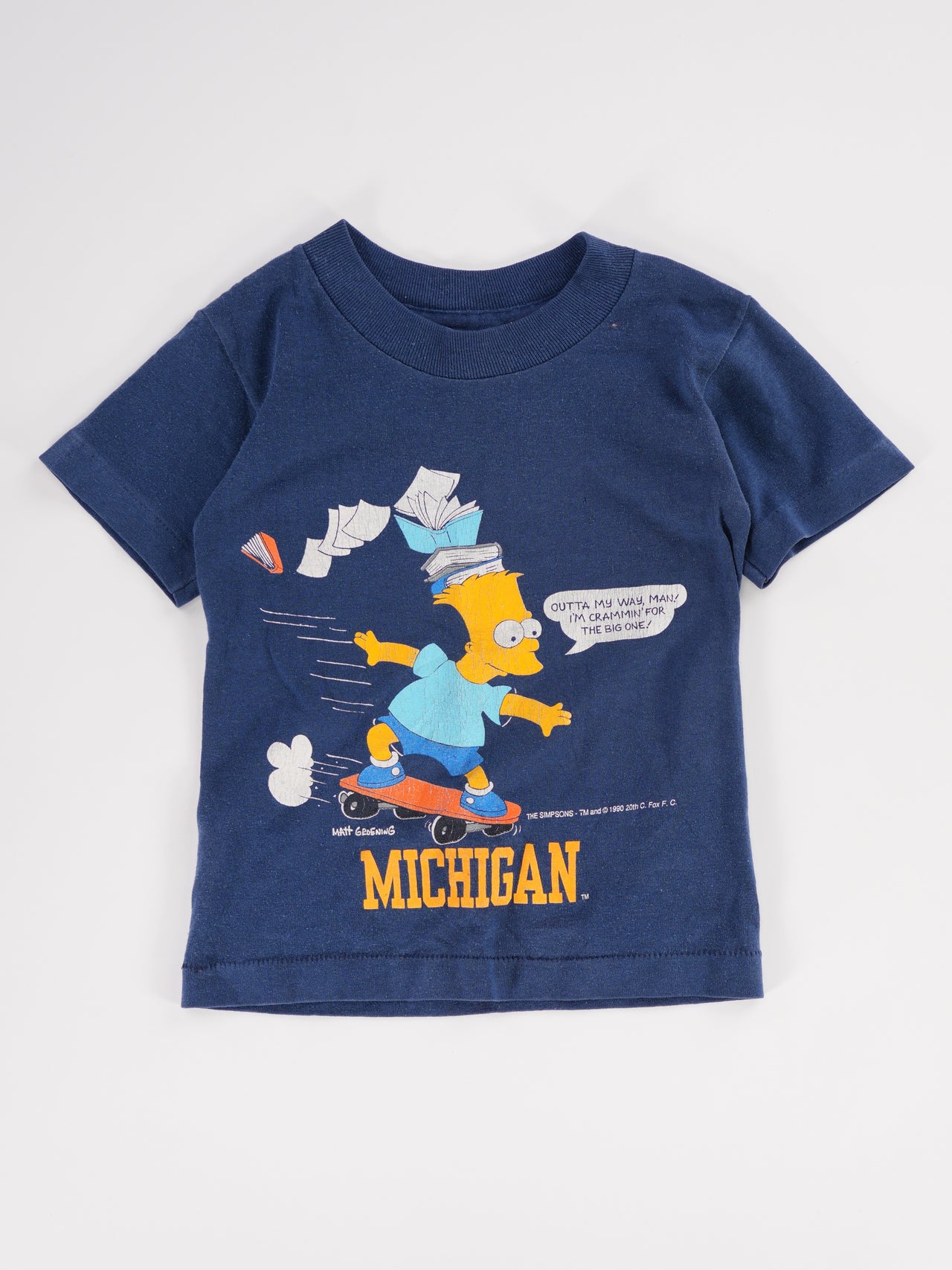 1990s - The Simpsons Bart Michigan Graphic T-Shirt