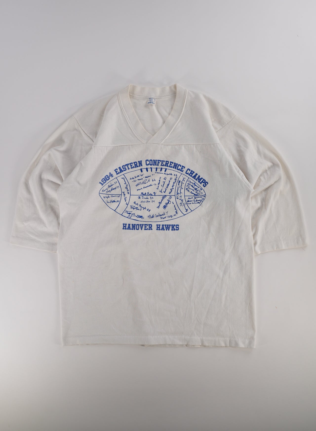 1980s - Hanover Hawks 1984 Eastern Conference Champs Football Graphic Jersey Shirt