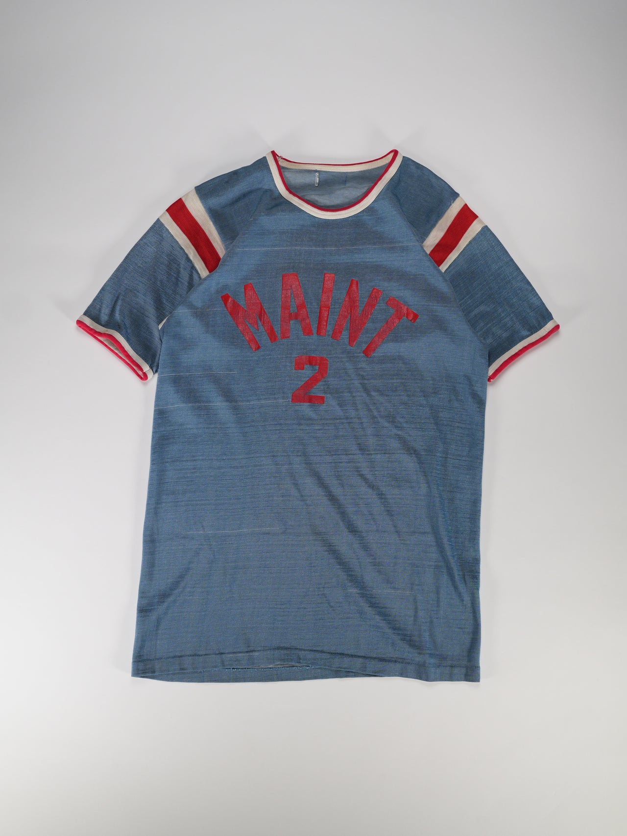 1960s - "MAINT 2" Rayon Knit Jersey T-Shirt