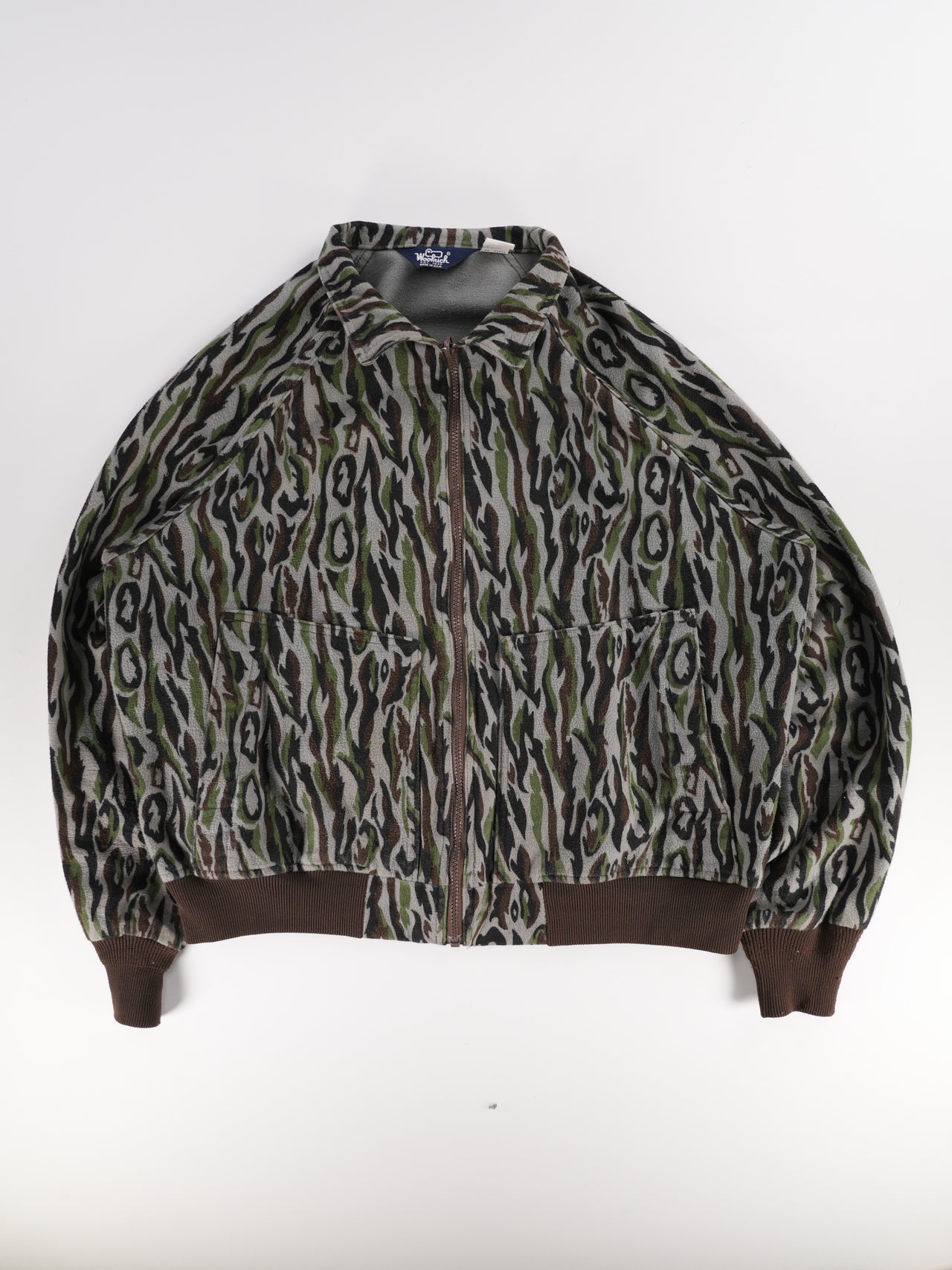 1990s - Woolrich Camouflage Pattern Zip-Up Jacket