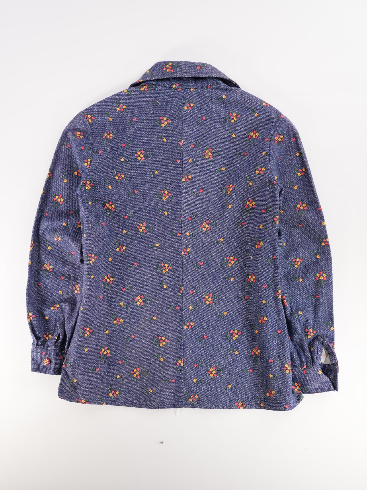 1970s - Floral Print Collared Ladies Blouse